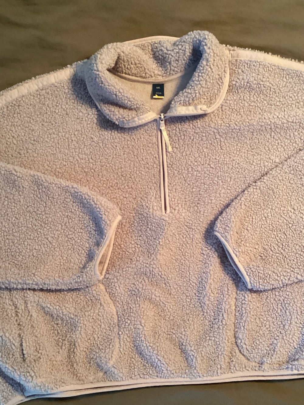 Old Navy Active Lavender Sherpa Half-Zip Pullover